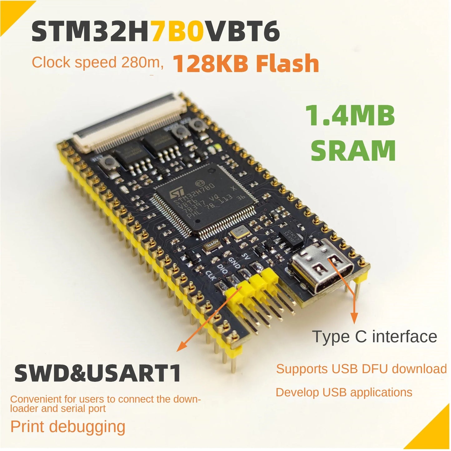 Custom Custom STM32H7B0 development board core board VBT6 replaces STM32H750/743 Manufacturer