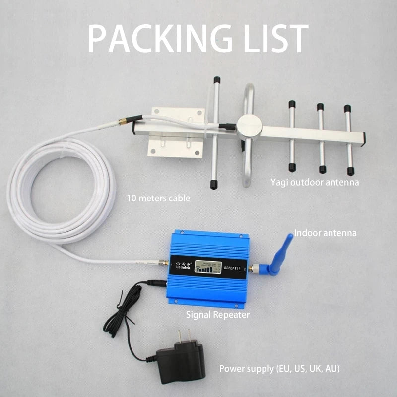 Custom 2G Full Set GSM 900 mhz Mobile Signal Booster LCD Display GSM 900 better call Cell Phone Cellular Repeater Amplifier+ Antenna Manufacturer