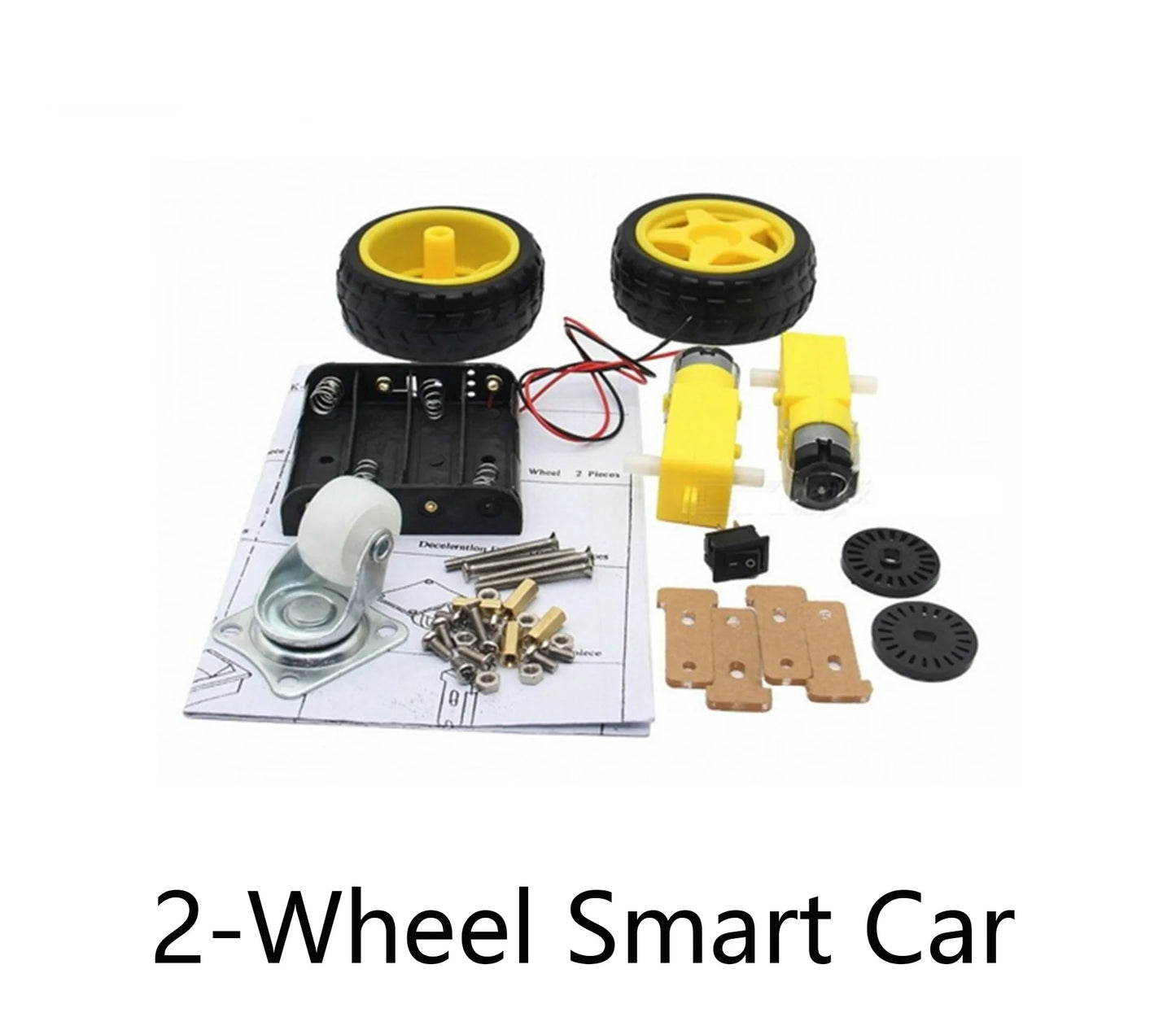 Custom custom 2-Wiel Smart Car Chassis Kit Met Speed Code Disc Slimme Auto Wielen Voor  Diy Kit Manufacturer