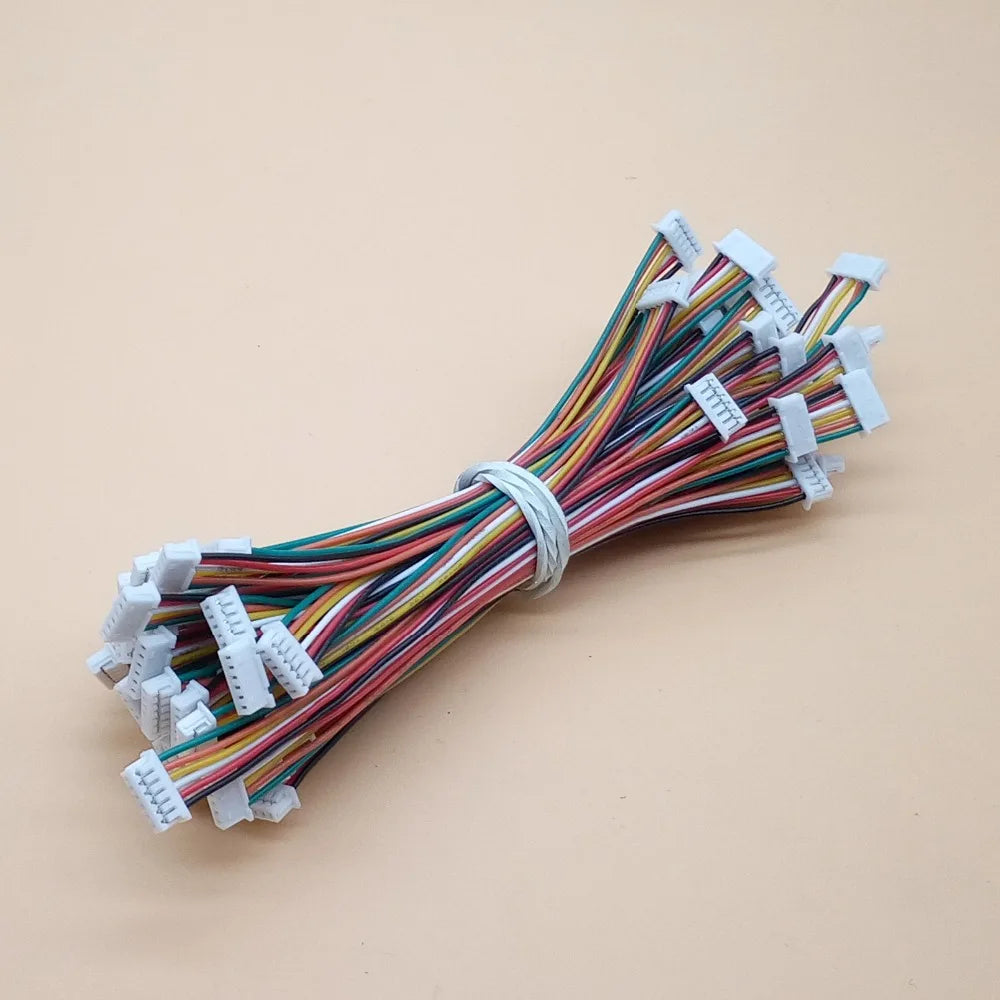 Custom 10Pcs 2P/3P/4P/5P/6P/7P/8P/10 Pin JST 1.25MM Female Double Connector with Wire 150MM 1007 28 AWG JST1.25 Manufacturer