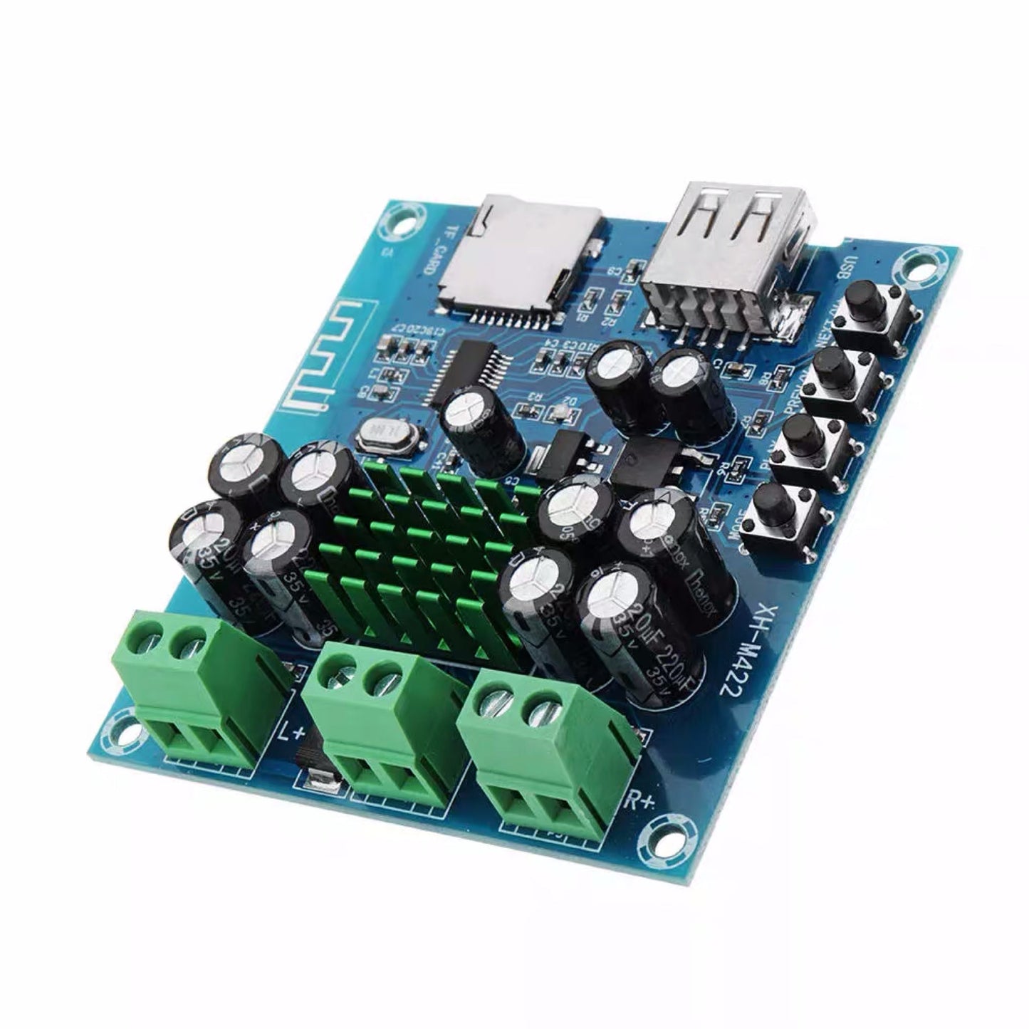 2*50W TPA3116D2 Stereo Audio amplifier board With U disk TF card Dual channels tpa3116 pcb audio amplifiers board assembly Customize