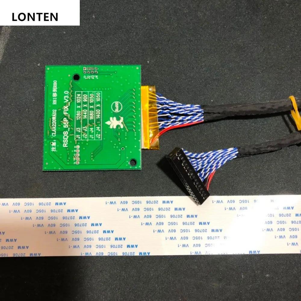Custom Lonten RSDS_S4_V3.0 55P 0.5 FFC LVDS Turn RSDS Signal Transform Adapter Board Conversion Card for A220Z5 CLAA220WA02-ZB A190A8 Manufacturer