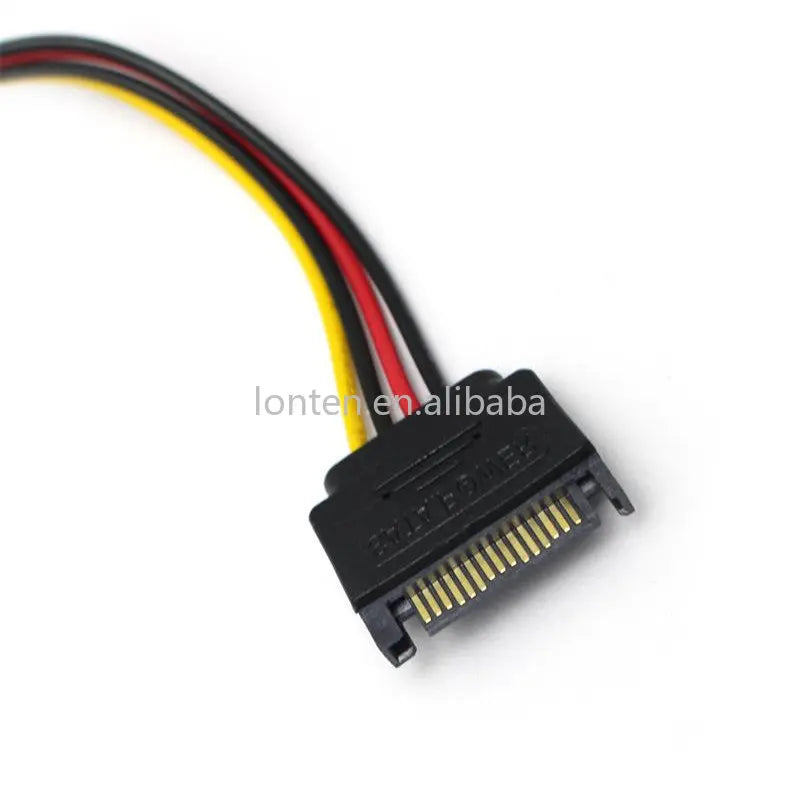 Custom Custom 1pcs 15 Pin SATA Male to Molex IDE 4 Pin Female Cable Adapter SATA TO IDE Power Cable 20cm Manufacturer