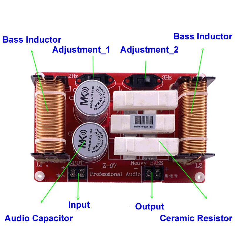 Custom 550W Heavy Bass Speaker 43Hz/45Hz Subwoofer Frequency Divider Home Theater Hifi Stereo DIY Car Audio amplifiers Manufacturer