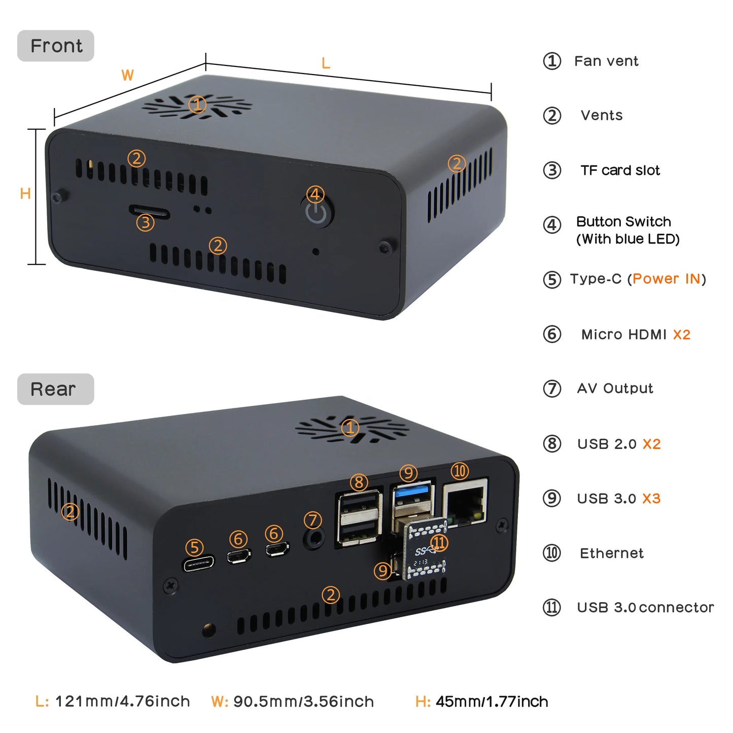 Custom Naspi 2.5 Inch Sata Hdd/Ssd Nas Case Opslag Kit Voor Raspberry Pi 4 (Ondersteuning Max. 9.8Mm Dikte Hdd/Ssd) Manufacturer