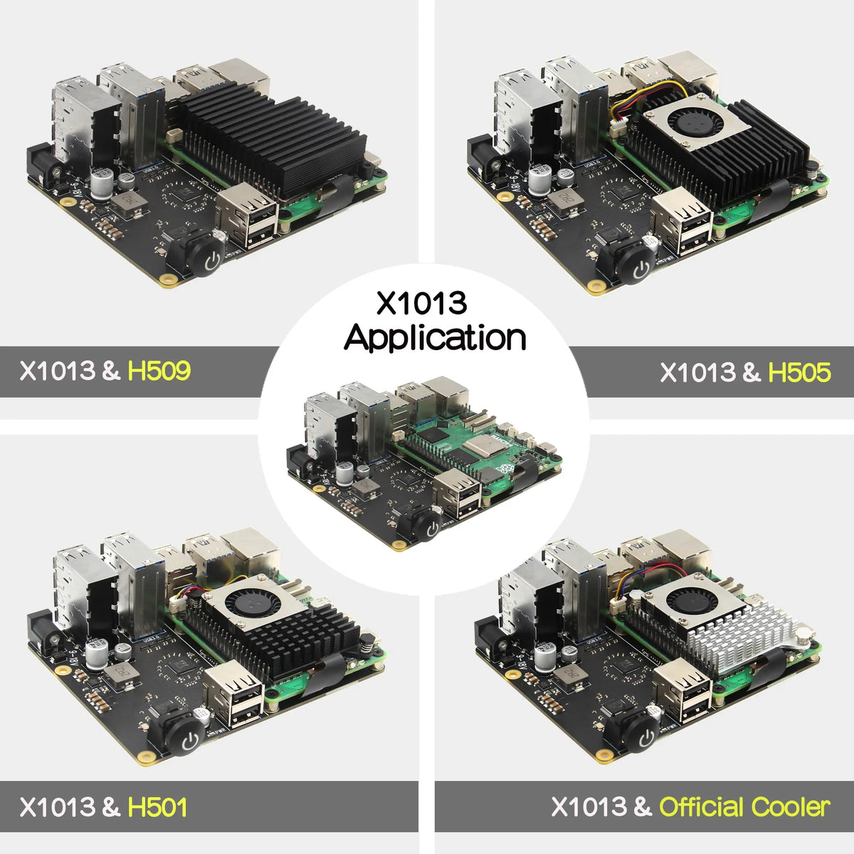 X1013 PCIe to 10-port USB HUB Shield for Raspberry Pi 5