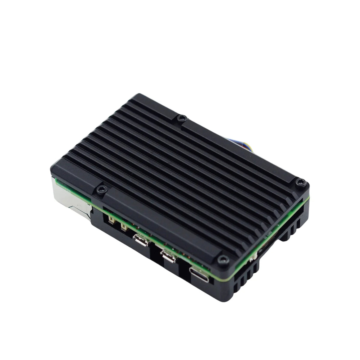 Raspberry Pi Case Aluminum Alloy Case Cover Cooling Protective Box With 2 PWM Fan for Raspberry Pi 5