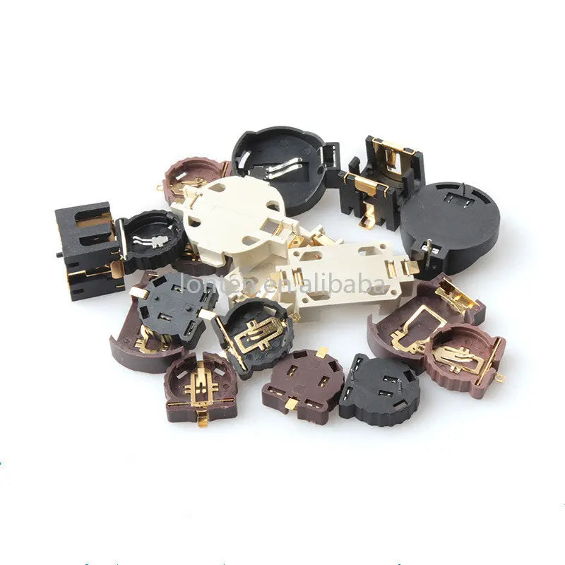 Custom 10PCS CR1220 CR1225 CR2025 CR2032 Button Battery Ibuw Socket Holder Battery Storage Box 2025 2032 Battery Organizer Manufacturer