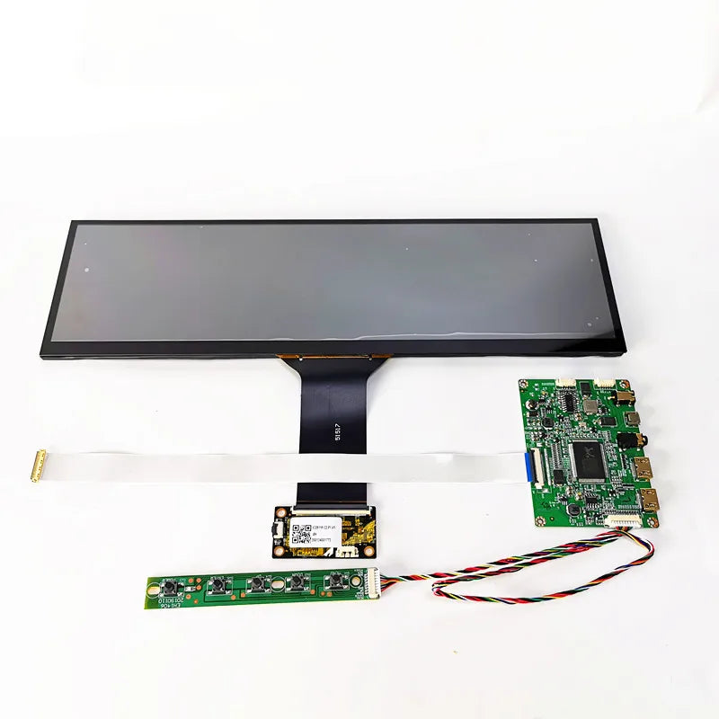 Custom 12.6 inch capacitive touch display module kit 1920*515 Strip shape LCD HD-compatible advertising Raspberry Pi Car LCD Module Manufacturer