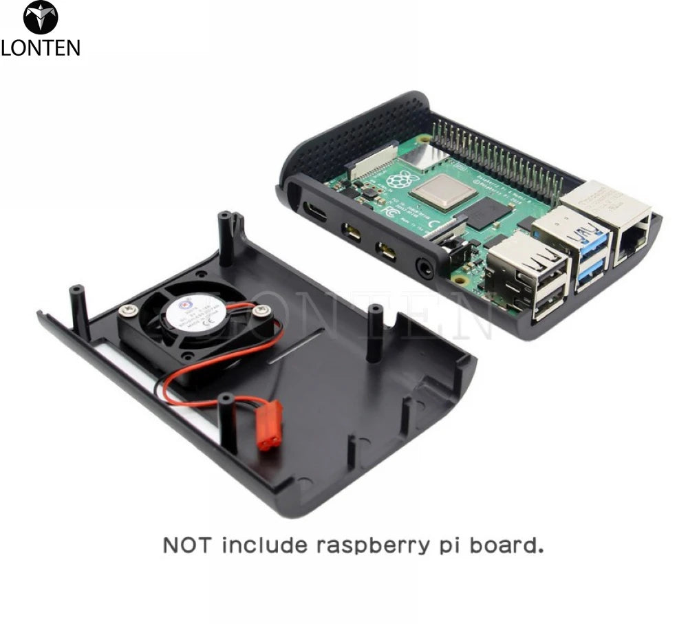 Custom Raspberry Pi 4 Case Support Cooling Fan, Lowest price cheap case ABS Case/ Enclosure/ Cover Enclosure for Raspberry Pi 4 Manufacturer