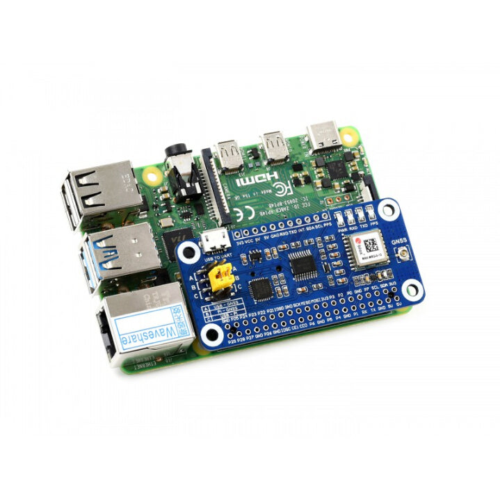 MAX-M8Q GNSS HAT for Raspberry Pi, Multi-constellation Receiver Support GPS Beidou Galileo GLONASS Custom PCB auto brush pcba customize