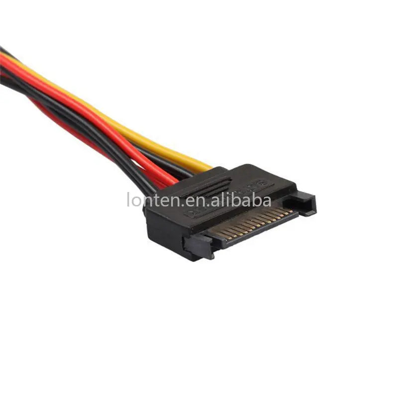 Custom Custom SATA 15PIN Serial Cable One-to-two Power Conversion Cable SATA15pin Male Female Extension Cable HDD Y Splitter Connector Manufacturer