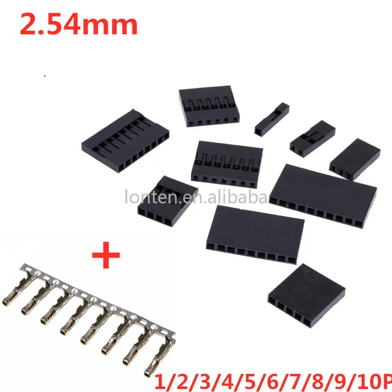 Custom Custom 20Set 2.54mm Dupont Connector 2.54 Single Row Plastic Shell Plug 1P 2P 3P 4P 5P 6P 7P 8P 9P 10P With Female Terminal Manufacturer