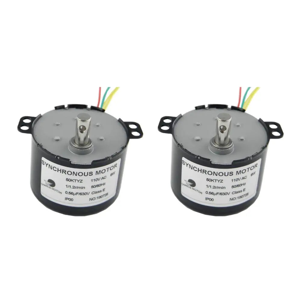 Custom Electric Motor 50KTYZ 110V 1-1.2RPM Geared Motor Synchronous Mini Gearbox for Fishing Rod 2PCS Manufacturer