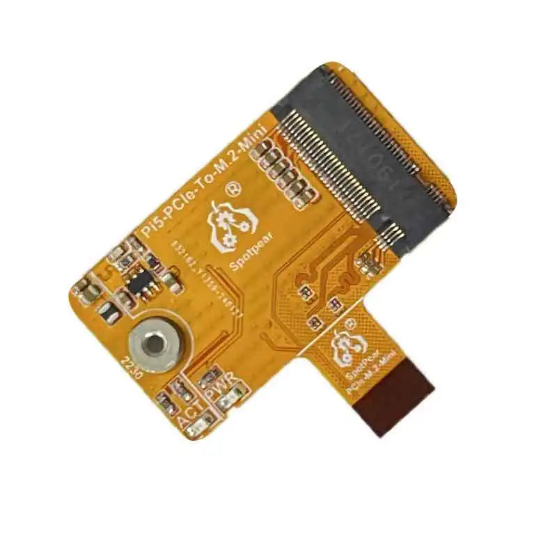 Raspberry Pi 5 PCIe to M.2 NVMe SSD Mini One-Body Extension Board HAT with Integrated-FPC & Differential Matching Design