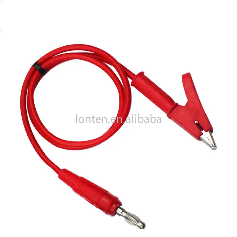 Custom 4mm Banana Plug To Shrouded Alligator 15A Plug To Alligator Clip Cable Leads 1M Soft Silicone Wire for Testing Probe Manufacturer