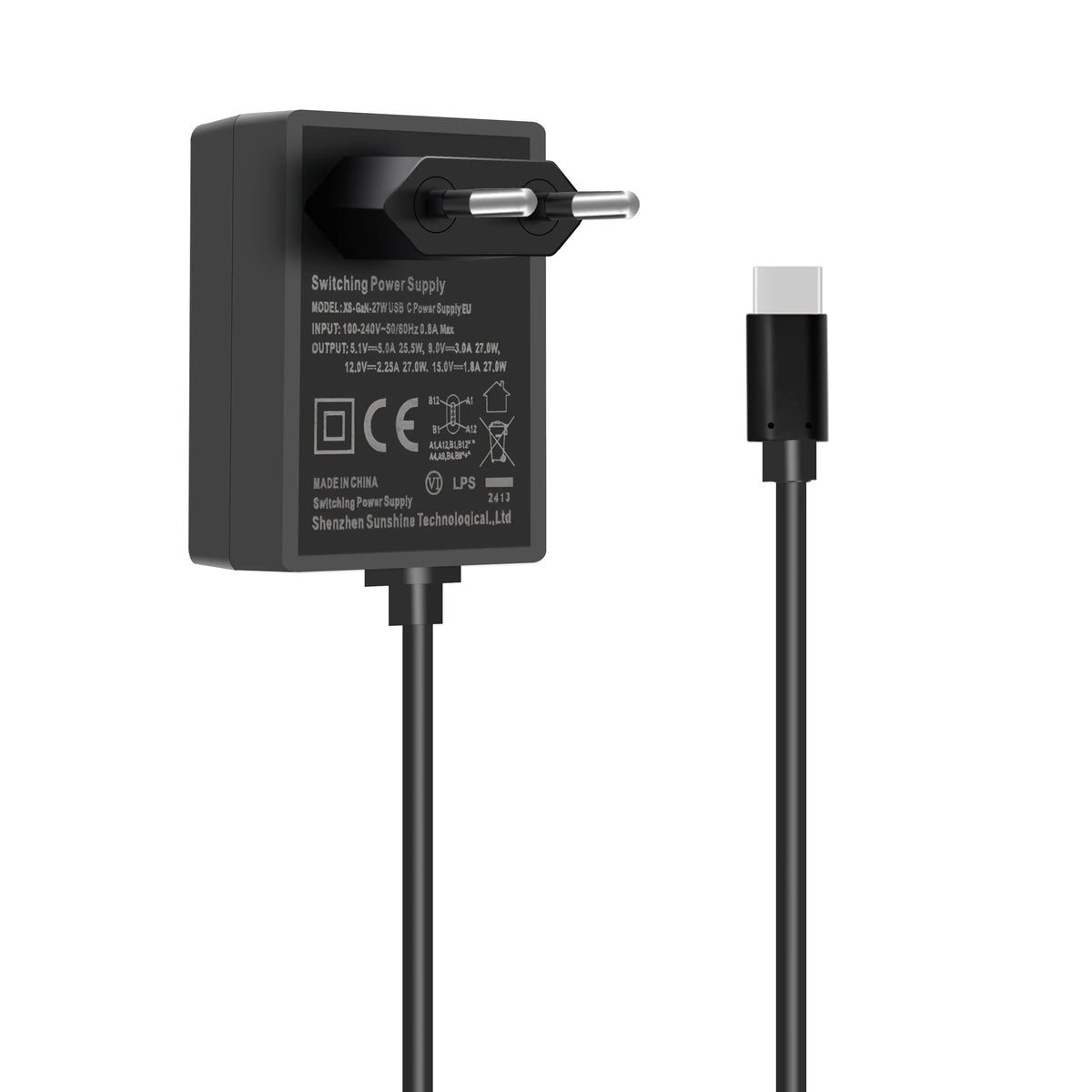 GaN PD 27W USB-C Power Supply,Type C Power Adapter for Raspberry Pi 5