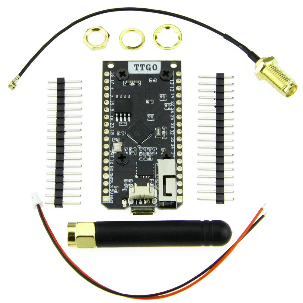 Custom TTGO LORA32 868/915Mhz ESP32 LoRa OLED 0.96 Inch Display  WIFI ESP32 ESP-32 Module with Antenna plastic tilt for pcba Manufacturer