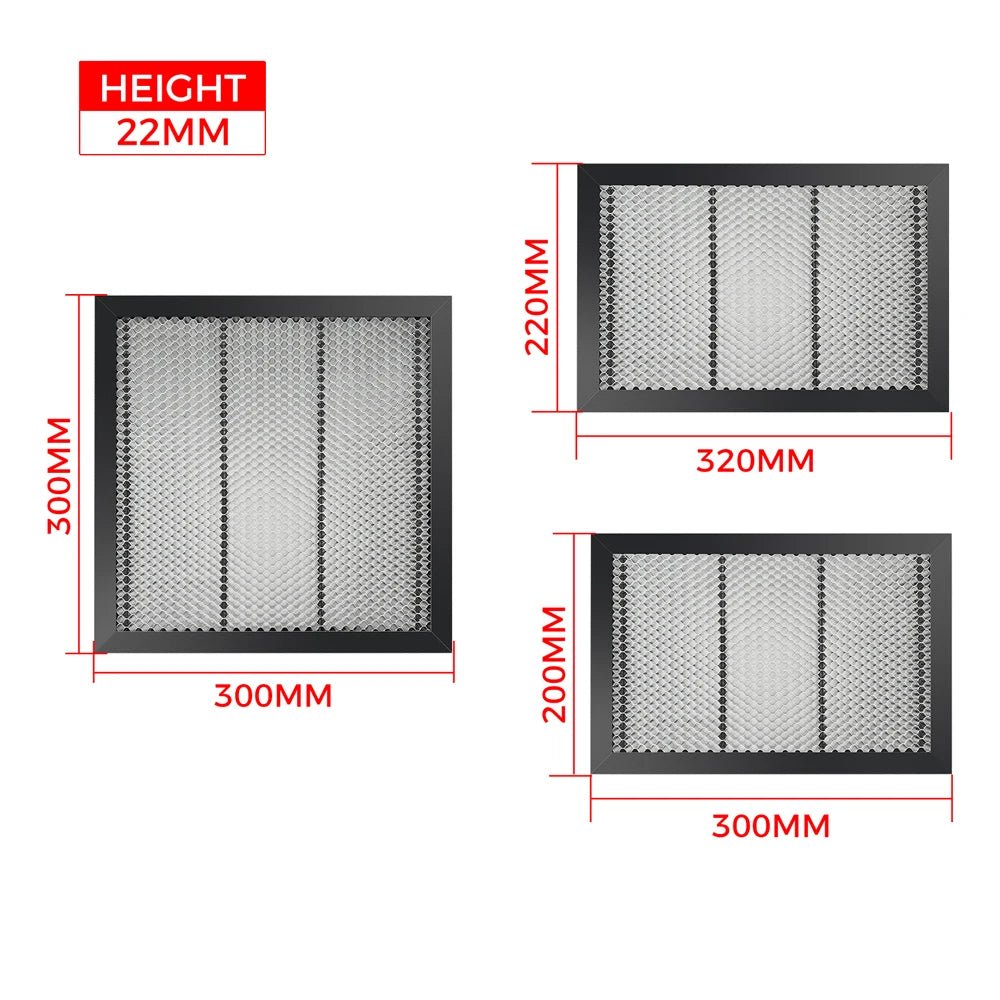 Custom Laser Engraving Machine Honeycomb Workbench Wood Cutting Metal Working Table 400x400mm For CO2 Laser Engraver Cutter Machine Manufacturer