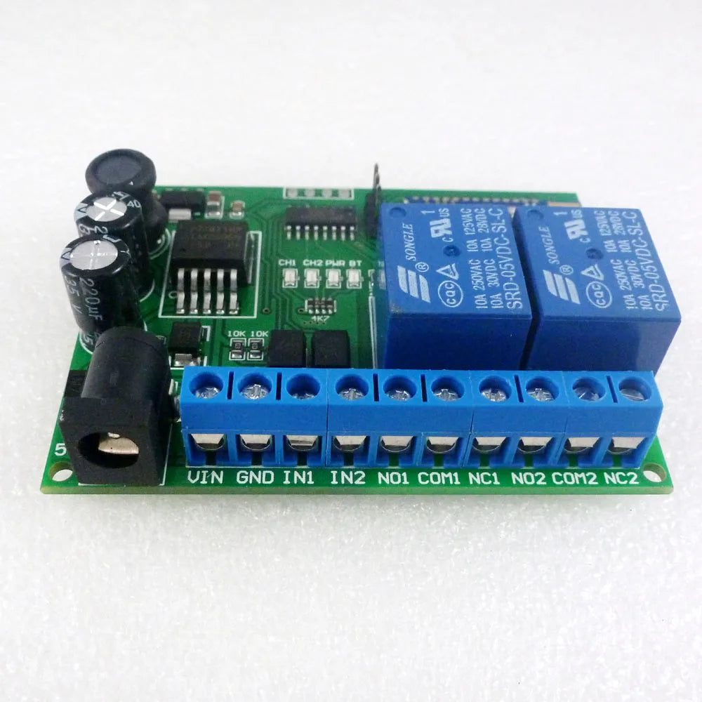 Custom OEM 2ch IOS Android  Relay 2.4G RF Wireless Remote control Switch IOT Module Board Manufacturer