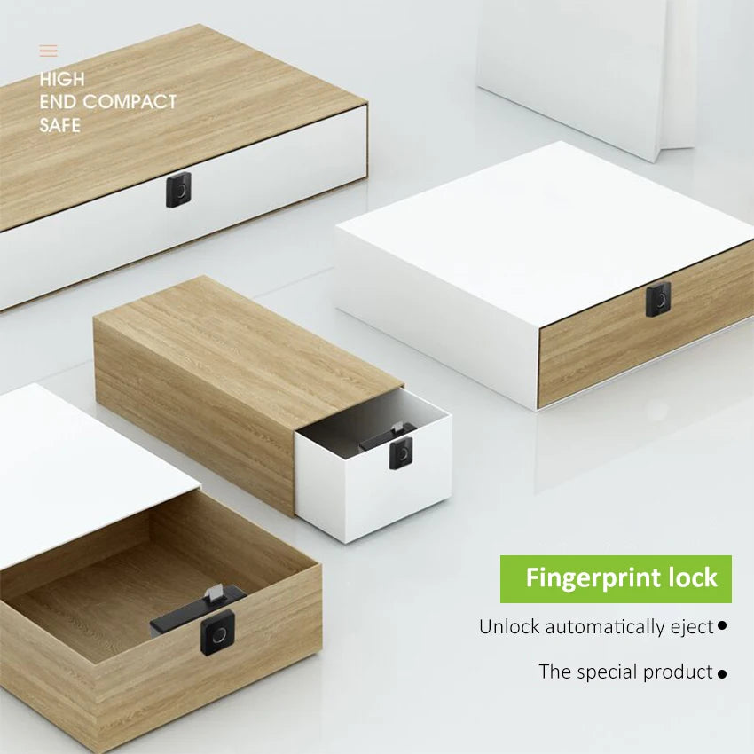 Custom Lonten smart lock Cabinet Biometric Keyless Wooden Box Furniture Drawer Fingerprint Locks fingerprint lock Manufacturer