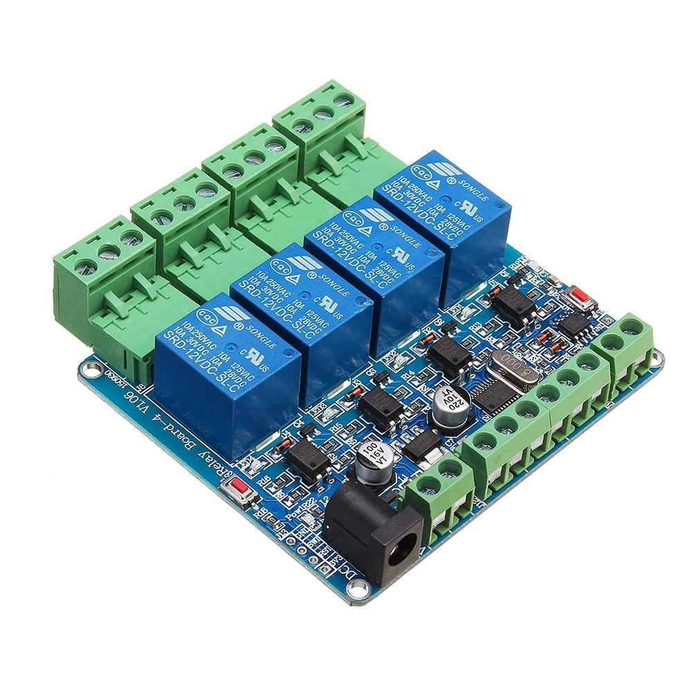 Custom Modbus RTU 4 Channel Relay Module 4CH Input Optocoupler Isolation RS485 MCU For Manufacturer