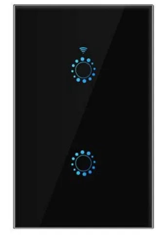 Custom custom new Smart Wifi Wall Touch Switch 1/2/3 Gang Glass Panel  light Switch Black/white Manufacturer