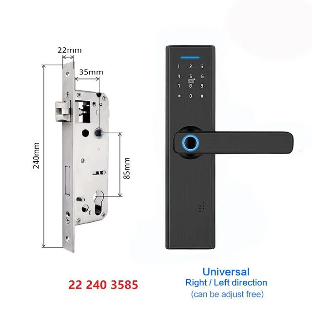 Custom Home Electronic Electric Tuya APP Wifi Smart Lock,Digital Biometric Fingerprint Door Lock  password IC Manufacturer