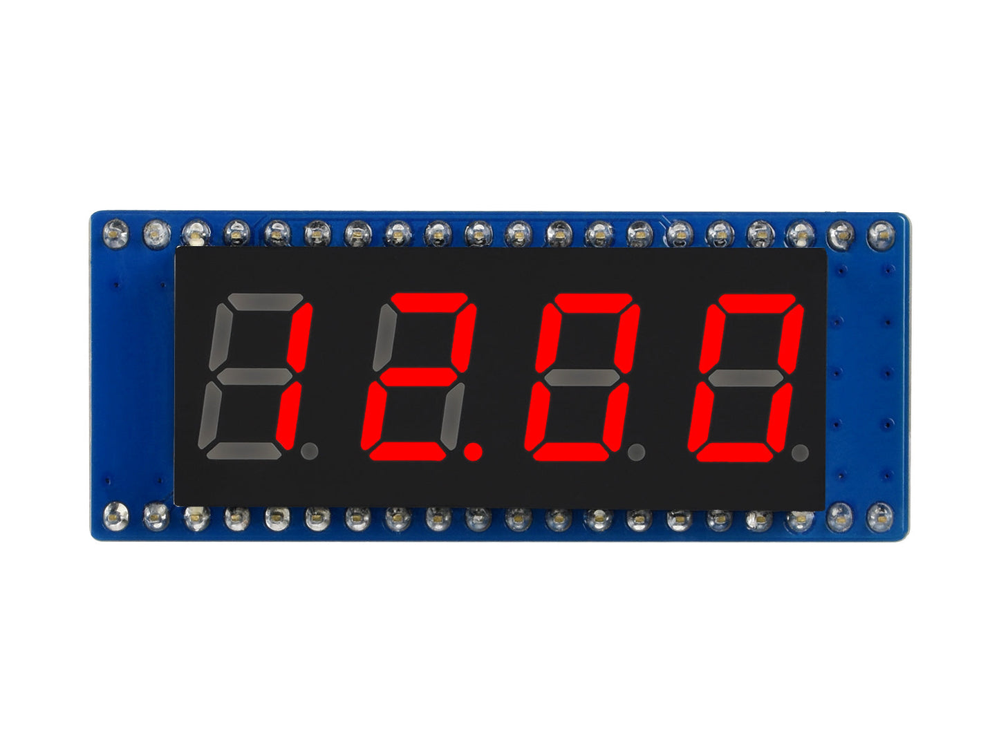 4-digit 8-segment Display Module for Raspberry Pi Pico, Embedded 74HC595 Driver, SPI-compatible, Easy to drive Custom PCB