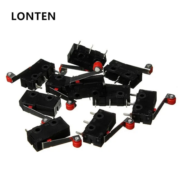 Custom Lonten 10Pcs/lot Micro Limit Switch Roller Lever 5A 125V Open Close Switch KW12-3 Set Manufacturer