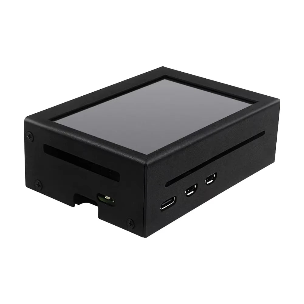 Raspberry Pi 5 Metal Case 3.5Inch Touch Screen Protective Shell Support Install Cooling Fan Heat Sink for Raspberry Pi 5