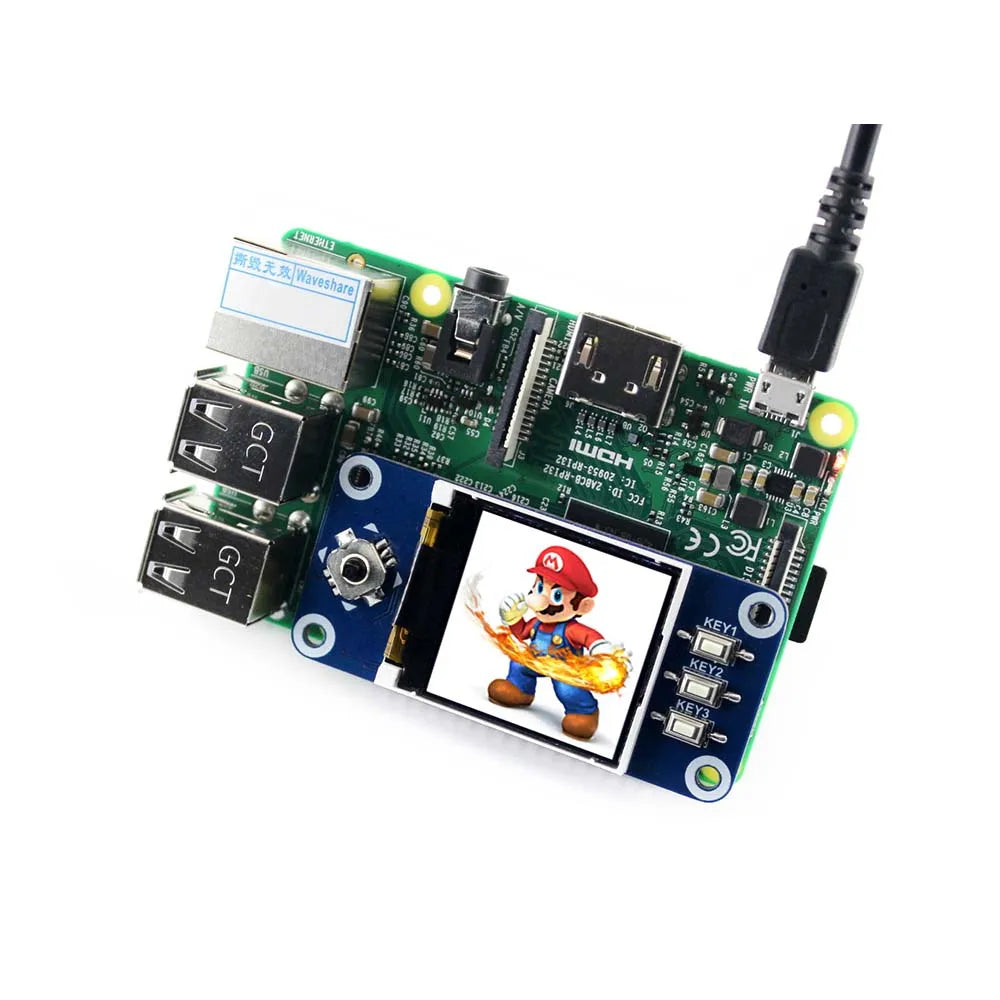 Custom 1.44inch LCD display HAT for Raspberry Pi 2B/3B/3B+/Zero/Zero W,128x128 pixels,SPI interface,ST7735S driver Custom PCB best pcba Manufacturer