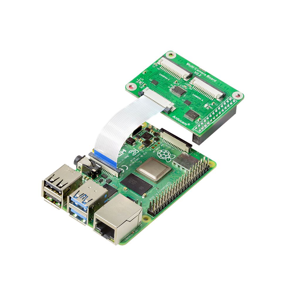 Custom PCB flashlight pcba Arducam Multi Camera Adapter module V2.2 for Raspberry Pi 4/3B+/3B 5MP and 8MP Cameras