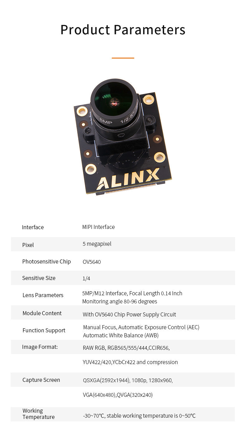 AN5641: 5 Million Pixel MIPI Camera Module Photosensitive Chip OV5640 Custom PCB pcba electronic pcba assembly