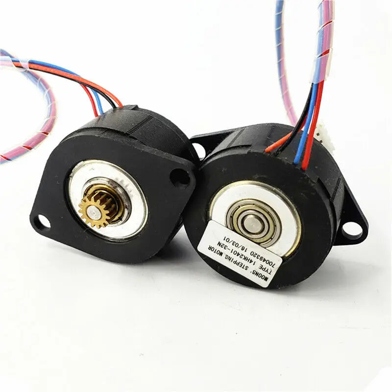 Custom Micro 36MM Round MOONS 14HK2401 Stepper Stepping Motor 0.9 Degree 2-Phase 4-Wire 13 Ohms with Copper Gear for Printer CNC Robot Manufacturer