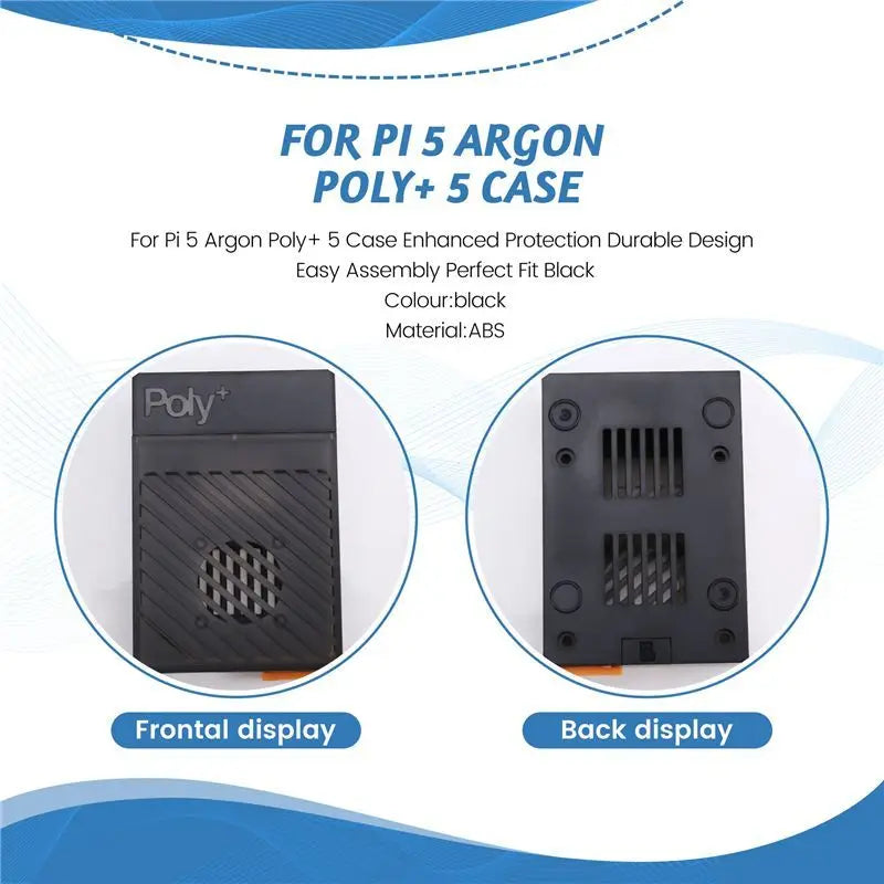 Precisionn for Raspberry Pi 5 Argon Poly+ 5 Case Enhanced Protection Durable Design Easy Assembly Perfect Fit Black Education