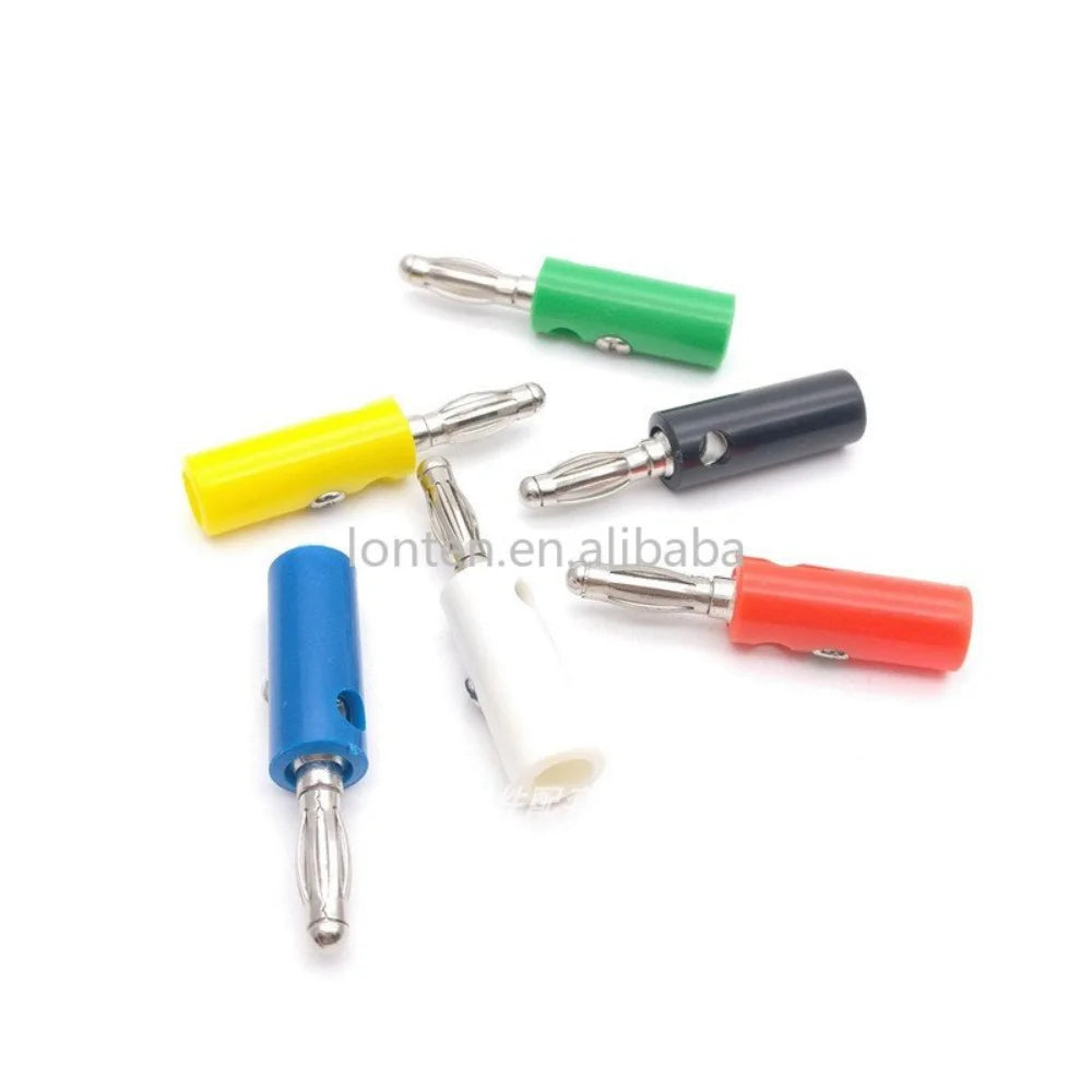 Custom 10pcs 4mm Audio Speaker Screw Banana Plug Connectors Black Red Green Yellow Green Manufacturer
