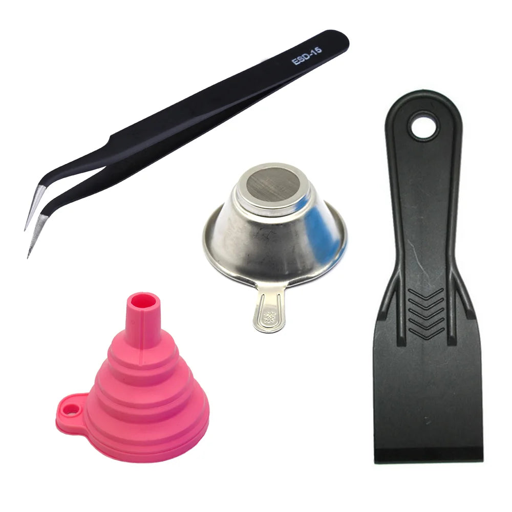Custom 3D Printer parts Silicon Funnel+Metal UV Resin Filter Cup+tweezers+SLA Resin Special Tool Shovel for Photon DLP Parts Manufacturer