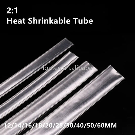 Custom Custom lot 2:1 Transparent Heat Shrinkable Tube Clear Heat Shrinkable Wire Sleeve 12MM 14MM 16MM 20MM 30MM 35MM 40MM 50MM 60MM Manufacturer