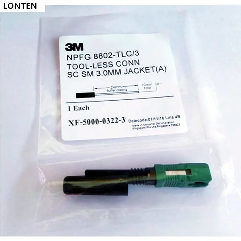 Custom 3M 8802-TLC/3 SC/APC UPC single-mode fiber optic quick connector 3M SC 3.0 FTTH Fiber Optic Fast Connector Manufacturer