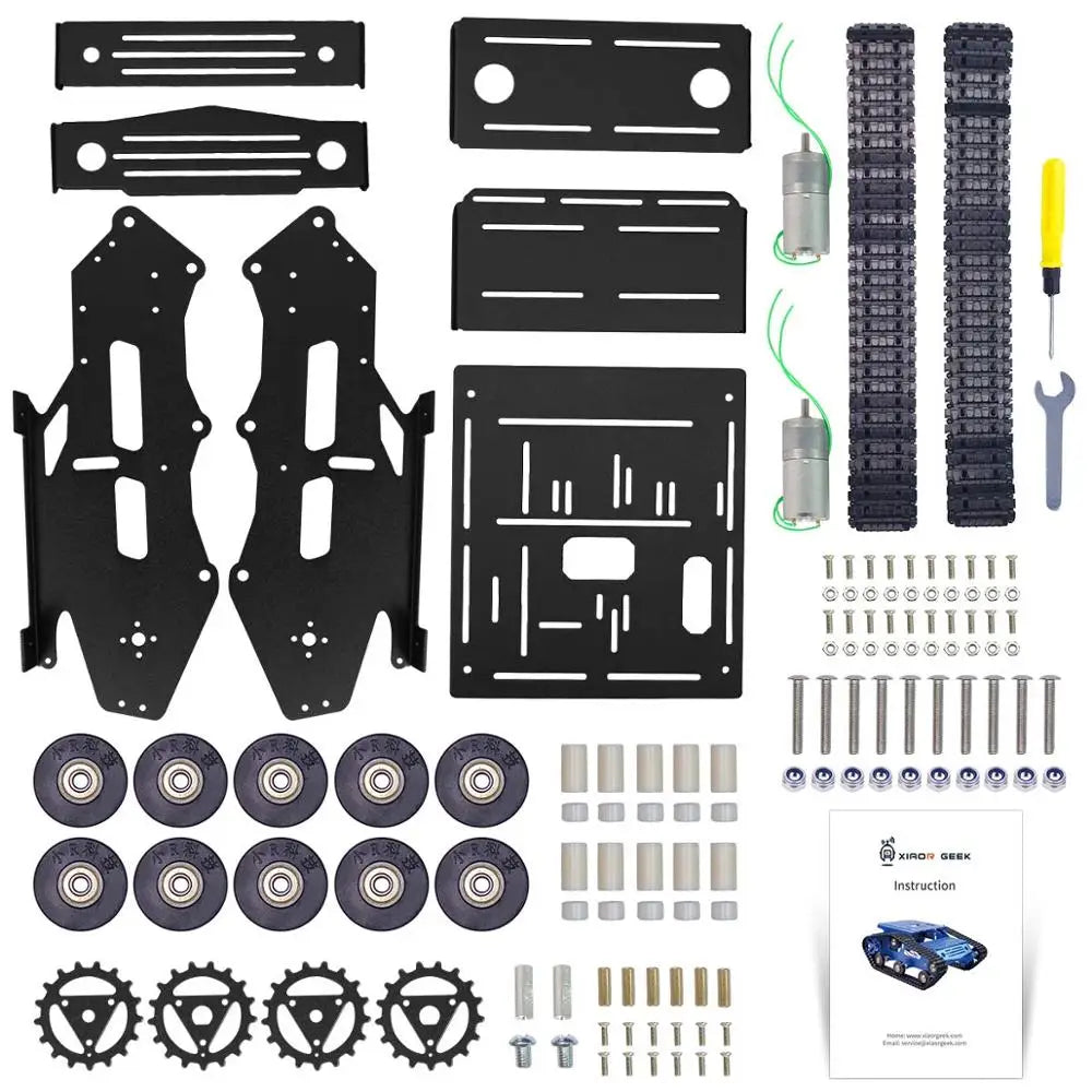 Custom Custom smart robot car Tank chassis kit aluminum alloy motor Raspberry PI DIY remote control robot Manufacturer