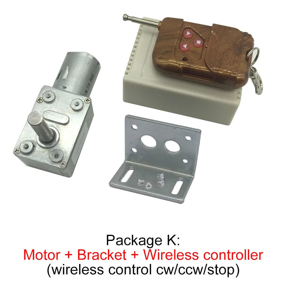 Custom JGY370 High Torque 8MM D7 shaft Mini Worm Gear Motor DC 6V 12V 24V Volt Gear Motor Low Speed 6-150RPM Length 25MM Manufacturer
