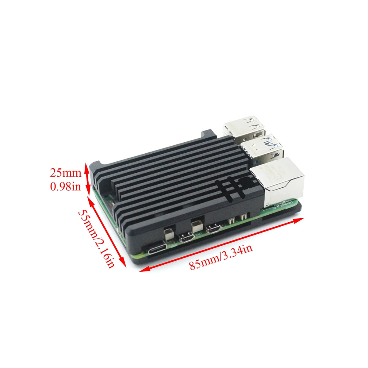 Raspberry Pi Case Aluminum Alloy Case Cover Cooling Protective Box With PWM Fan for Raspberry Pi 5