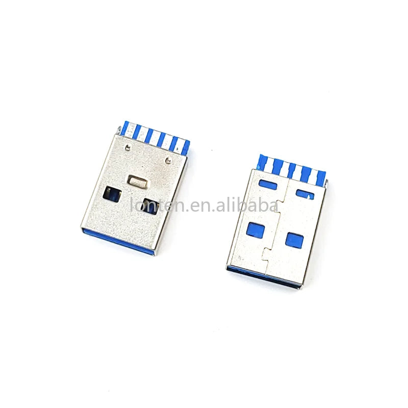 Custom 10pieces USB 3.0 A Type Male Plug Connector High-speed Data Transmission USB 3.0 Jack Charging Socket Solder Manufacturer