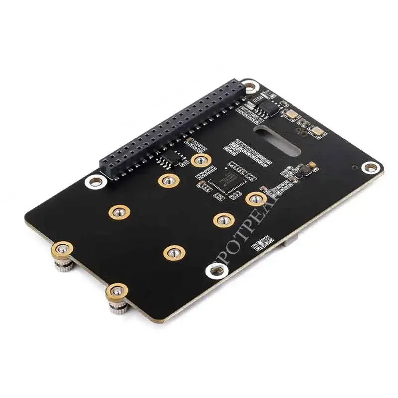Custom Raspberry Pi 5 PCIe to 2CH M.2 NVMe SSD Adapter Board HAT (B) Pi5-PCIe-2280-2242-2230