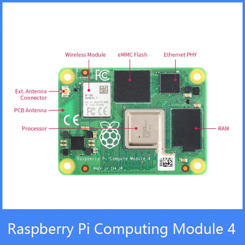 Custom CM4 Raspberry Pi Compute Module 4 with 1G/2G/4G/8G Ram Lite/8G/16G/32G eMMC Flash optional Support Wifi/BT Manufacturer