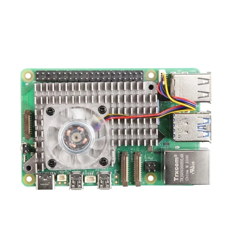 Raspberry Pi 5 Heat Sink FAN Aluminum Alloy Material | Anti-oxidation | Good Thermal Conductivity Custom