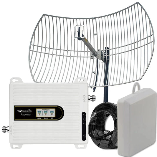 Custom 1km 3G 4G Cellular Amplifier Mobile Signal Booster Communication Amplifier cell phone signal booster repeaters Gain Grid Antenna Manufacturer