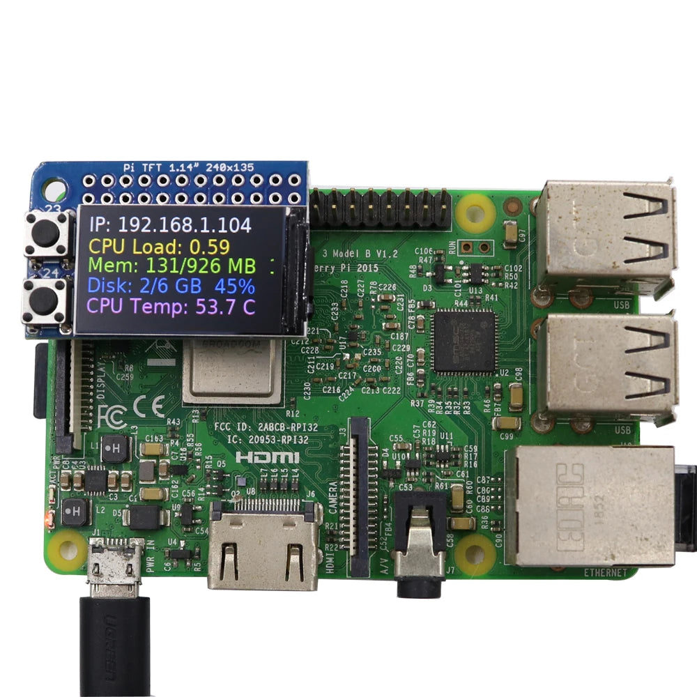 Custom Raspberry display Mini PI TFT 1.14 IPS ad alta schermo di visualizzazione per la torta di lamponi Manufacturer