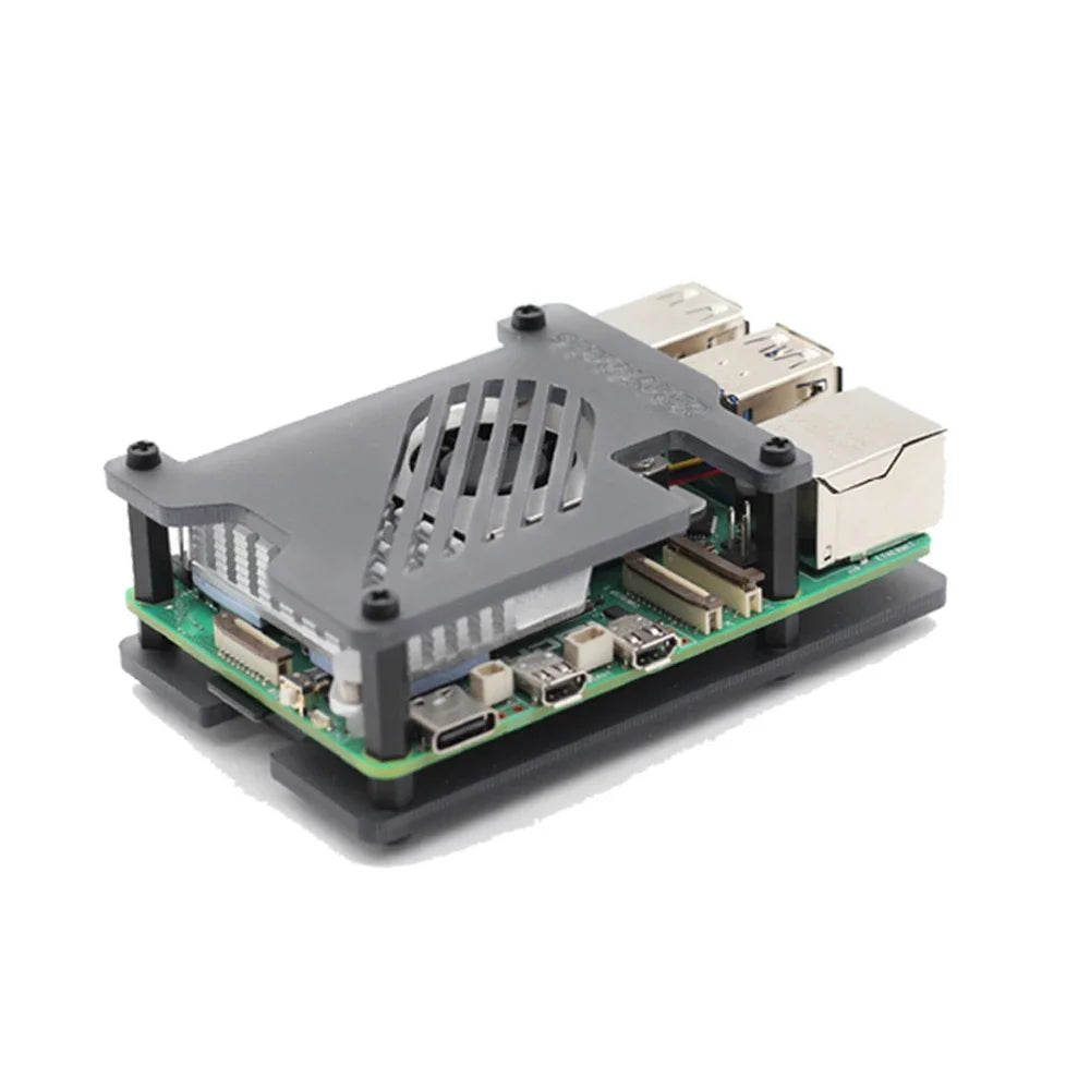 Acrylic Frosted Envelope Shell for Raspberry Pi 5 Radiator Fan Active Cooler with Active Cooler Electronic Components